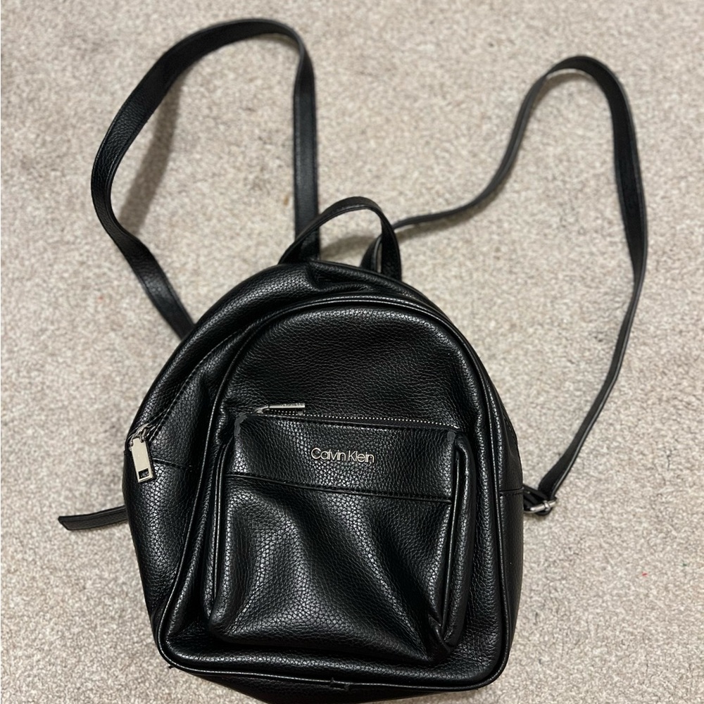 Calvin Klein Black Textured Backpack